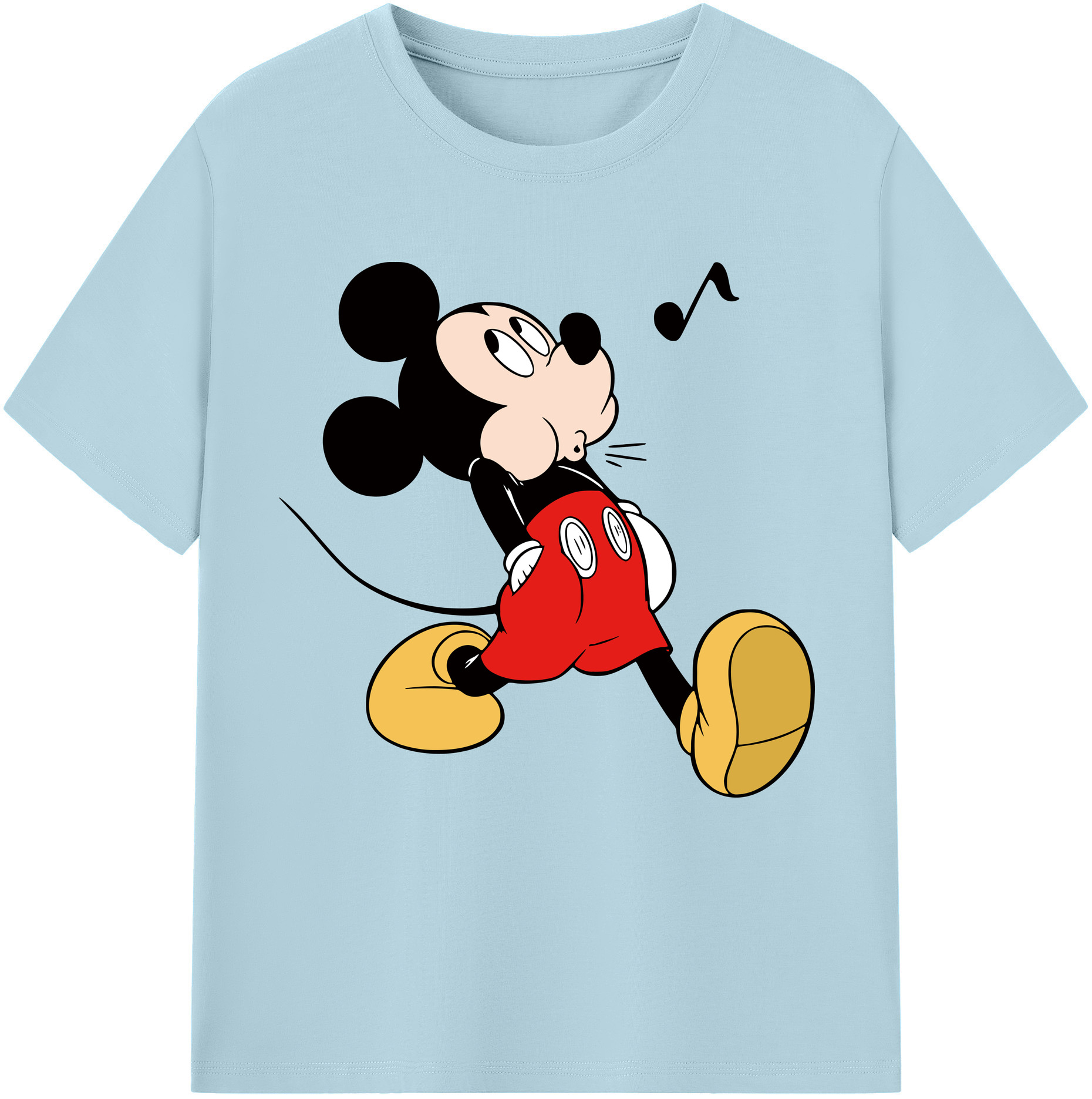 （画像用） ミッキーマウス Mickey Mouse 綿100％半袖Tシャツ（フロントプリント）